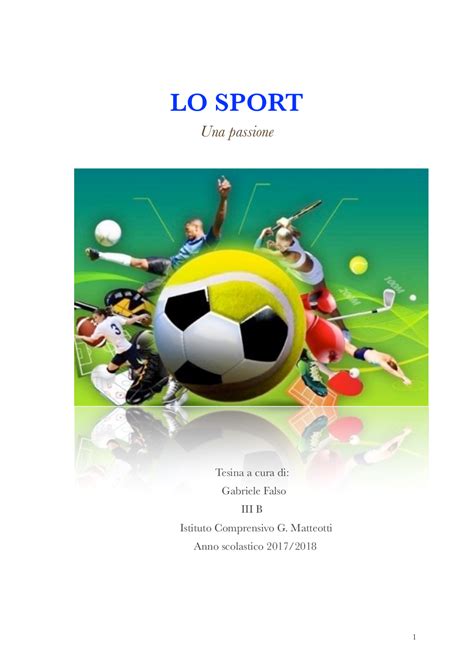 tesina sullo sport powerpoint